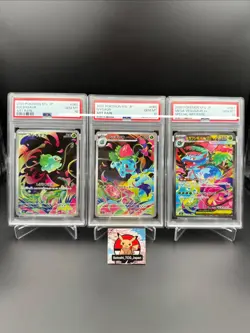 PSA 10 SEQUENTIAL SET Pokemon Bulbasaur Ivysaur Venusaur 064 065 087 Japanese - Image 1