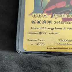 Pokemon Venusaur Charizard Blastoise VMAX Gold Tag Team Custom 143/203 400 HP - Image 3