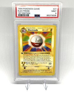 Electrode PSA 9 First 1st Edition Base Set 21/102 English 1999 Pokemon UK seller - Image 1