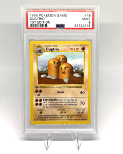 Dugtrio Base Set Shadowless 1st Edition #19 PSA 9 English Pokemon - Image 1