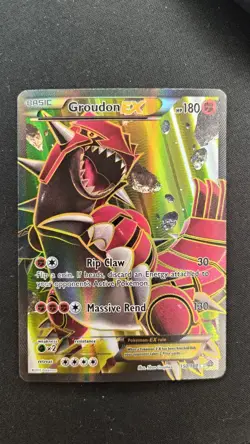 Groudon EX 150/160 Full Art XY Primal Clash Holo Ultra Rare Pokemon Card LP - Image 1