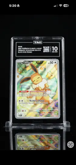 Pokemon TCG Eevee Prismatic Evolutions ETB Black Star Promo #173 TAG 10 - Image 1
