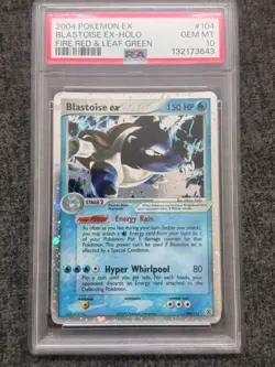 Pokemon Blastoise EX Holo 104/112 PSA10 Ex Fire Red Leaf Green - Image 1