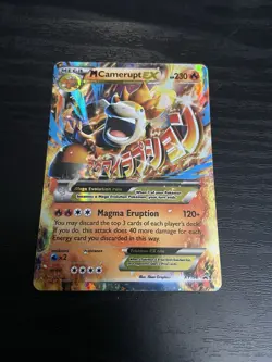 Pokemon M Camerupt EX Mega Promo Full Art Holo XY198 XY 230 HP Magma Eruption - Image 1