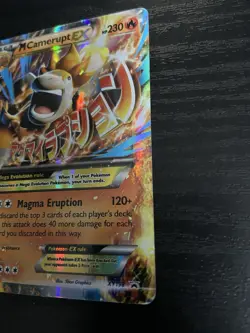 Pokemon M Camerupt EX Mega Promo Full Art Holo XY198 XY 230 HP Magma Eruption - Image 2