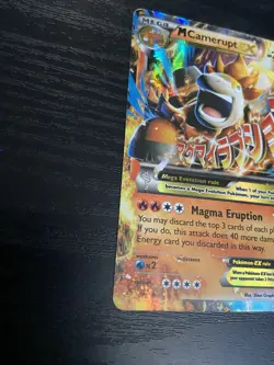 Pokemon M Camerupt EX Mega Promo Full Art Holo XY198 XY 230 HP Magma Eruption - Image 3