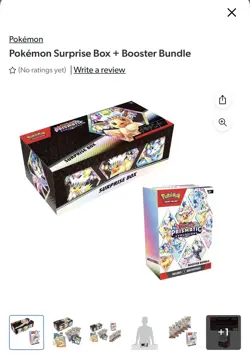 Lot Of 2 Pokemon Prismatic Evolutions Surprise Box+Booster Bundle Sams Club Set - Image 3