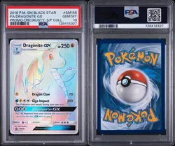 2018 POKEMON SM BLACK STAR PROMO #SM156 FULL ART/DRAGONITE GX PSA 10 - Image 3