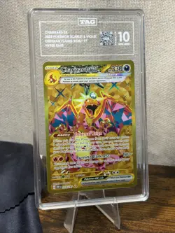 TAG 10 2023 Pokemon Charizard EX Obsidian Flames Holo Hyper Rare Card 228/197 - Image 2