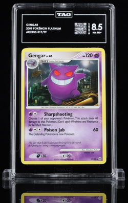 2009 POKEMON PLATINUM ARCEUS 17/99 GENGAR TAG 8.5 NM MT+ - Image 1