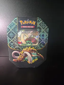 Pokemon Paldean Fates Great Tusk ex Tin (4 Packs) New Sealed English NEW SEALED - Image 1