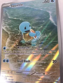 Pokemon Squirtle 170/165 Sv: Scarlet & Violet 151 Illustration Rare Holo PSA 9 - Image 2