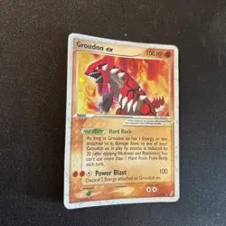 Pokemon TCG Groudon EX EX Crystal Guardians 93/100 Holo Rare EX HP Damaged - Image 2