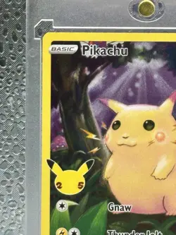 PIKACHU 2021 POKEMON SWORD & SHIELD CELEBRATIONS FULL ART HOLO 005/025 - Image 2