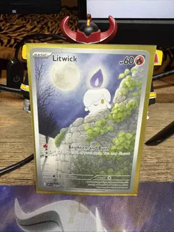 Pokemon TCG Litwick 101/086 White Flare Holo Illustration Secret Rare NM/M - Image 1