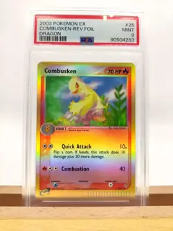 PSA 9 Combusken 25/97 Reverse Foil / Holo Ex Dragon 2003 Pokemon MINT Pop 19 - Image 1