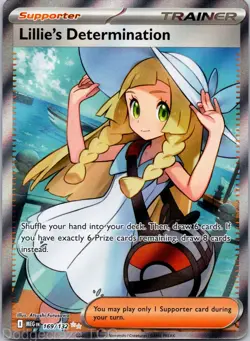 Lillie's Determination 169/132 Ultra Rare Mega Evolution Pokemon NM - Image 1