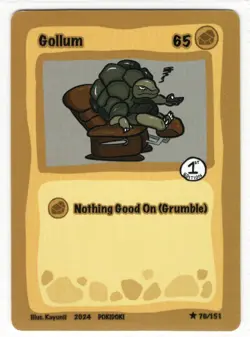 Gollum (Golem) 76/151 - Pokidoki First Edition Fan Art - Pokemon - Image 1