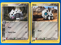 Aron 50/109 & Lairon 36/109 Ruby and Sapphire LOT Vtg Pokemon NM - Image 1