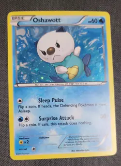 Oshawott BW08 Black and White Promos Holo Pokemon card Fresh Pull NM - Image 1