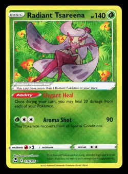 Radiant Tsareena 016/195 Silver Tempest NM Pokemon Card TCG - Image 1