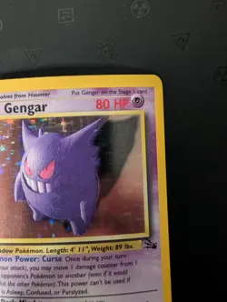 Pokemon TCG Gengar Fossil Holo Card 5/62 Unlimited Rare - Image 3