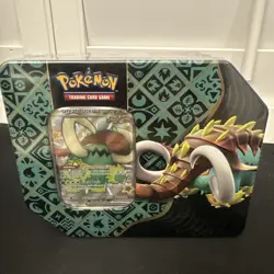 Pokemon Great Tusk Ex Tin Sealed Paldean Fates Pokemon Card TCG 2024 - Image 1