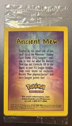 Pokemon TCG Ancient Mew 2000 Movie Promo Card Sealed Original Package Rare - Image 1