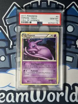 2011 POKEMON ESPEON HOLO CALL OF LEGENDS #4 PSA GEM MT 10 💎 - Image 1