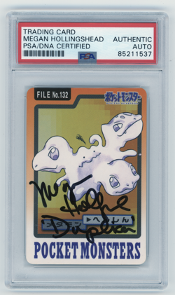 PSA Signed Megan Hollingshead Ditto File 132 Pokemon Bandai Pocket Monsters 1997 - Image 1