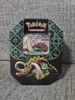 Pokemon Paldean Fates Great Tusk ex Tin (4 Packs) New Sealed English NEW SEALED - Image 1