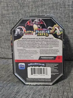 Pokemon Paldean Fates Great Tusk ex Tin (4 Packs) New Sealed English NEW SEALED - Image 2