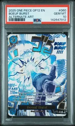 2025 ONE PIECE OP12-060 BOEUF BURST ALTERNATE ART PSA 10 - Image 1