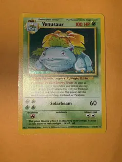 Pokemon TCG Venusaur Holo Rare Card Base Set, 15/102, LP Condition - Image 1