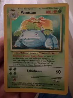 Pokemon TCG Venusaur Holo Rare Card Base Set, 15/102, LP Condition - Image 4
