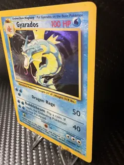 Gyarados 6/102 Base Set Holo Rare WOTC 1999 Pokemon Card MP - Image 3