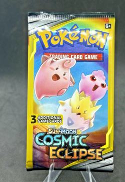 Pokemon Sun & Moon Cosmic Eclipse 3 card mini Booster Pack Dollar Tree/General - Image 1