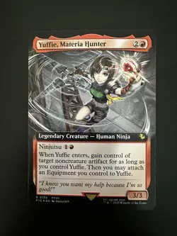 Yuffie, Materia Hunter (Extended Art) #158 (Foil) NM Final Fantasy FIC Magic MTG - Image 2