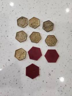 Lot of 10 Yu-Gi-Oh! Vintage Takahashi Metal Medallions Hexors Coins Tags!!! - Image 2