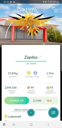 Pokemon Go Shiny Zapdos Poke Park Kanto Japan Background / Hintergrund - Image 1
