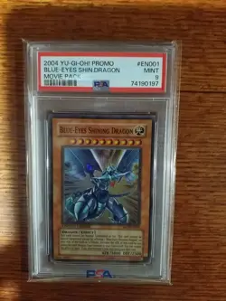 2004 Yu-Gi-Oh! Promo #EN001 Blue-Eyes Shining Dragon Movie Pack PSA 9 - Image 1