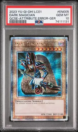 PSA 10 Yugioh 2023 Dark Magician LC01-EN005 25TH Quarter Century Secret Rare GER - Image 1