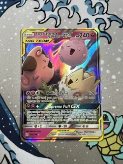 Togepi & Cleffa & Igglybuff Tag Team GX Cosmic Eclipse Ultra Rare Card 143/236 - Image 1