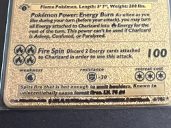 Pack Fresh Gold Metal Charizard 120HP 4/102 Pokemon Card 1999 1st Edition - Image 2