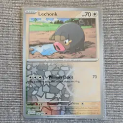 Pokemon Card Lechonk Scarlet & Violet Reverse Holo 156/198 Near Mint - Image 1
