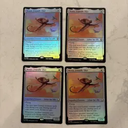Magic the Gathering MTG Momo, Friendly Flyer Foils Play Set Of 4 Cards - Image 1