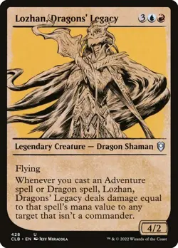 Lozhan, Dragons' Legacy (Showcase) CLB - Rare - MTG Magic Pack fresh - Image 1