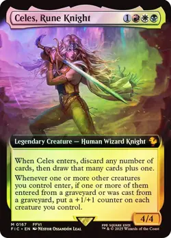 Celes, Rune Knight Foil Extended Art Final Fantasy MTG NM - Image 1