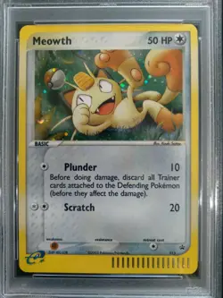2003 Pokemon Game MEOWTH #013 NM Holo Black Star Promo Graded PSA 7 - Image 2