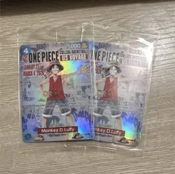 Bandai One Piece CCG US Voyage Monkey D. Luffy Holo Card Lot (2 English Cards) - Image 1